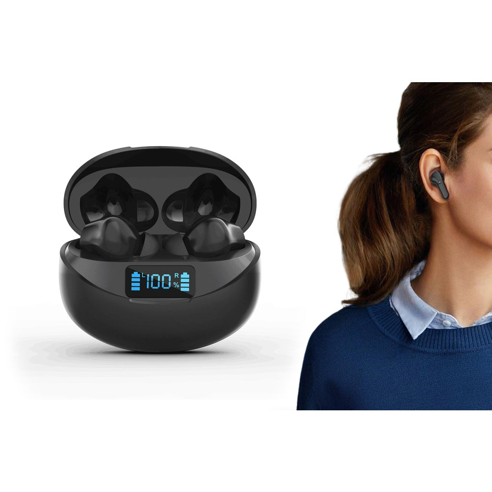 Digital Display Wireless Earphones with Touch Control