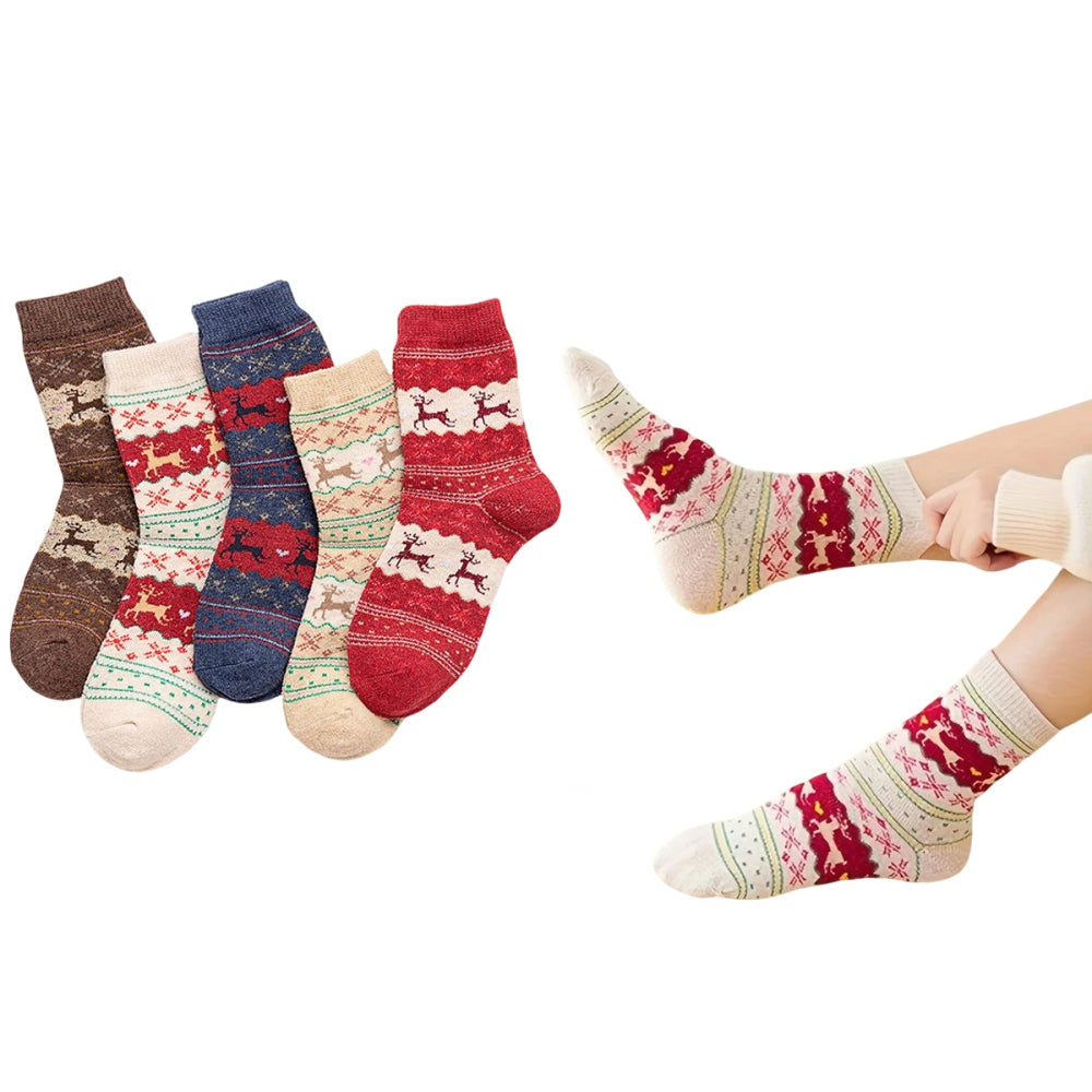 5 Pairs Women's Mid-Calf Socks