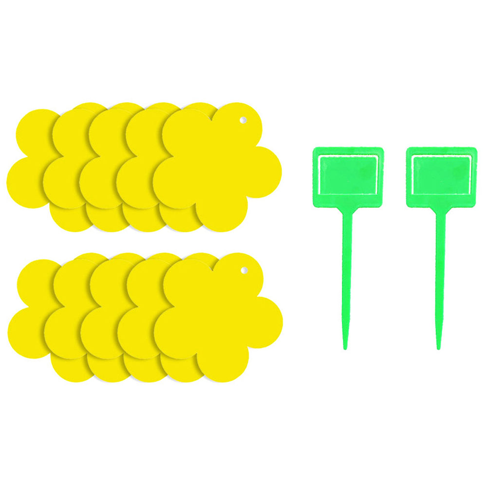 10Pcs Flower Sticky Trap Insect Killer &2pcs Holder-Flower