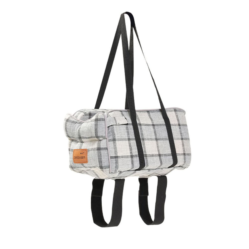 Pet Carrier Bag-Grid with hand strap