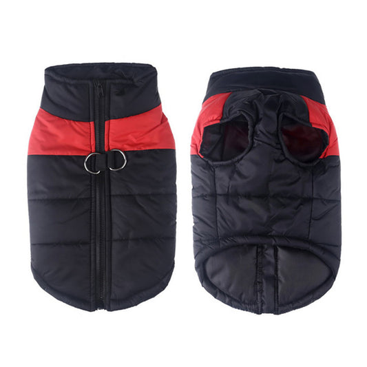 Waterproof Pet Clothing Cold Weather Dog Warm Vest Jacket Vest Coat-Red