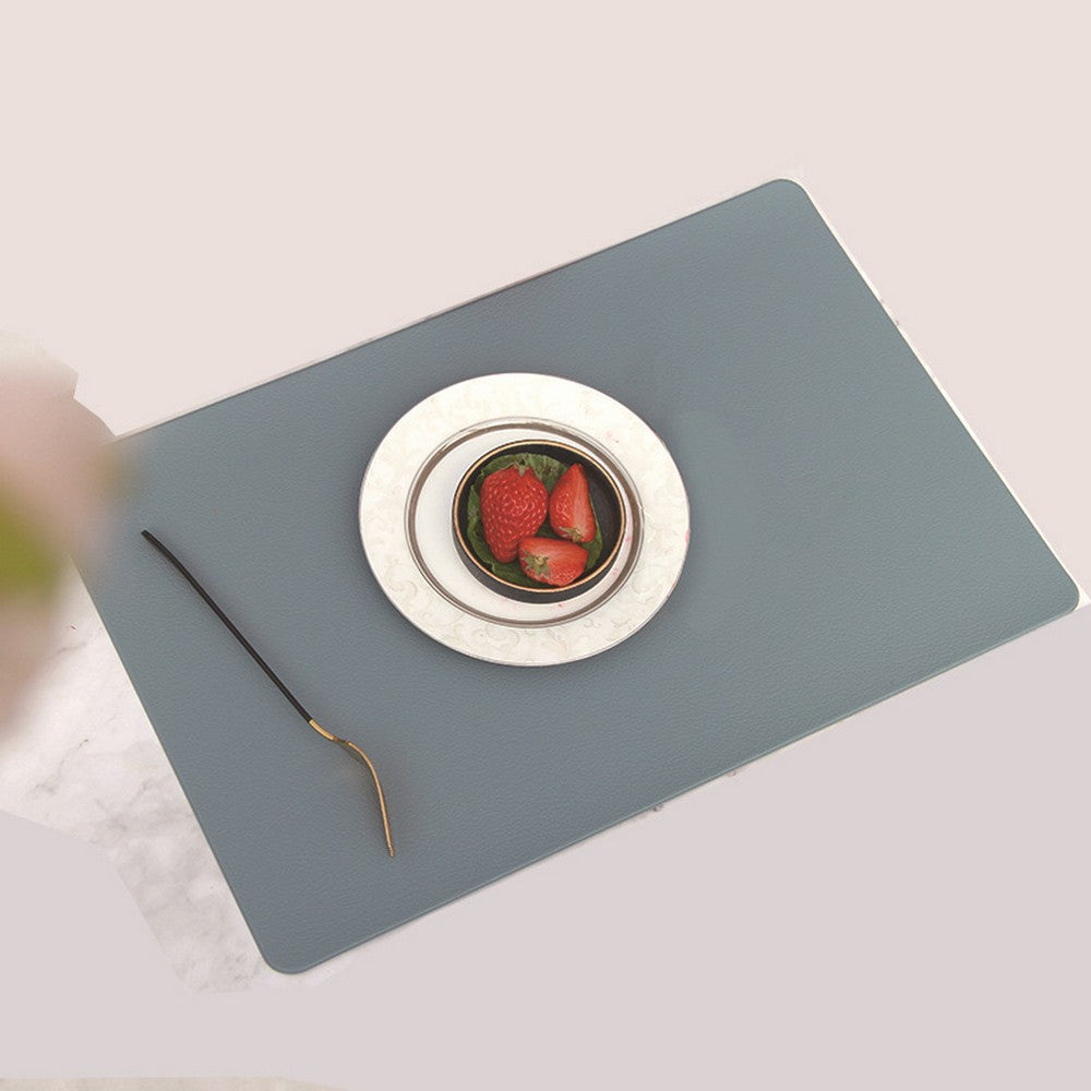 PU Leather Oil-proof Table Mat Heat Insulation Placemat Dining Plate Pad