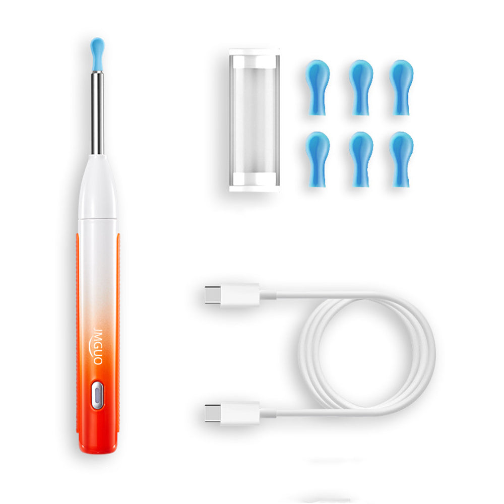 Wireless Ear Wax Removal Visual Ear Pick 6 LED Endoscope Otoscope with One-Piece Ear Scoops