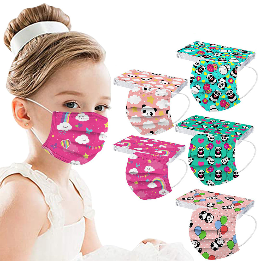 50Pcs Starry Sky Cartoon Kids Disposable Face Masks