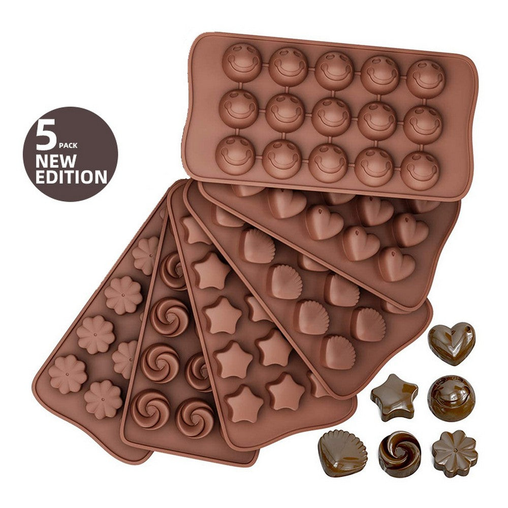6Pcs Silicone Chocolate Cake Baking Moulds