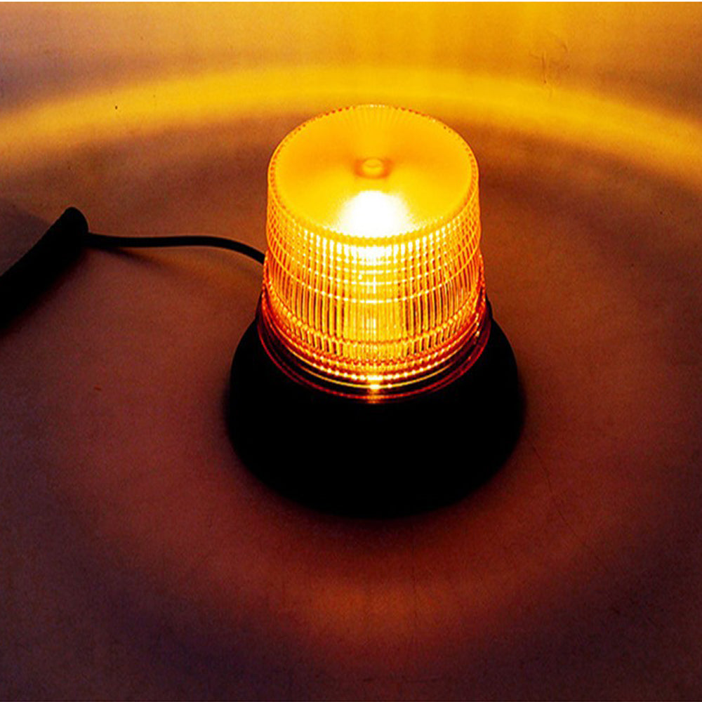 Car Emergency Beacon Strobe Amber LED Flashing Lights Warning Rotating Lamp
