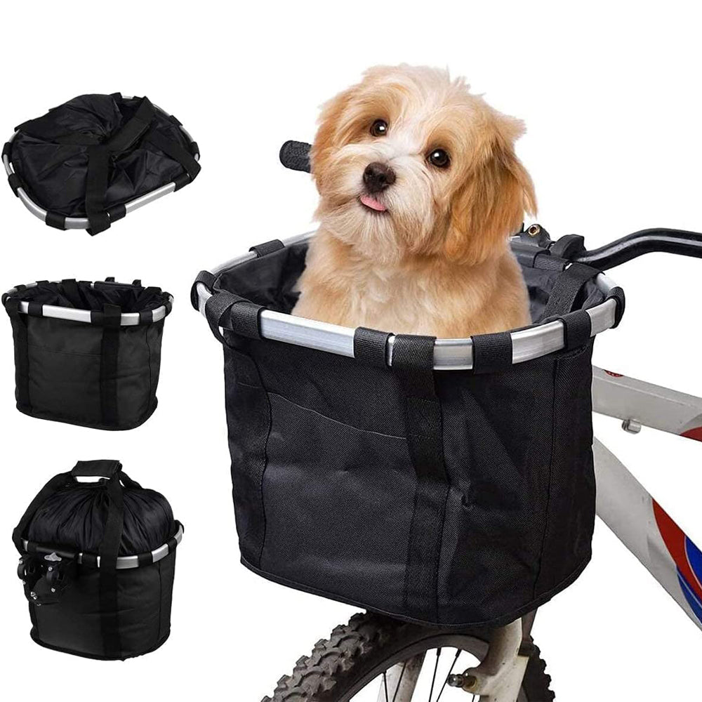 Oxford Cloth Pet Cat Dog Seat Bike Basket Foldable Bike Accessories