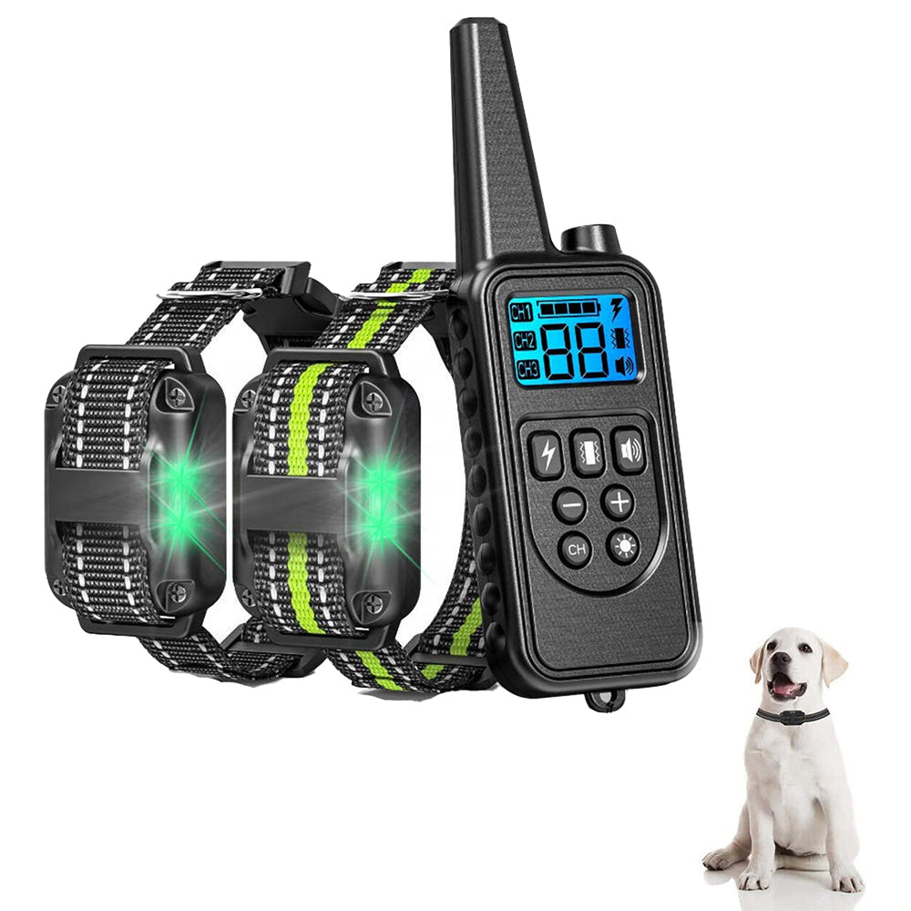 2Pcs Remote Control Pet Dog Anti Bark Electric Shock Collar