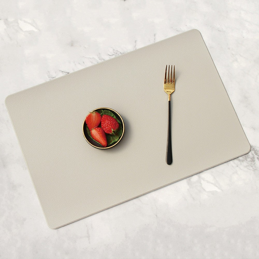 PU Leather Oil-proof Table Mat Heat Insulation Placemat Dining Plate Pad