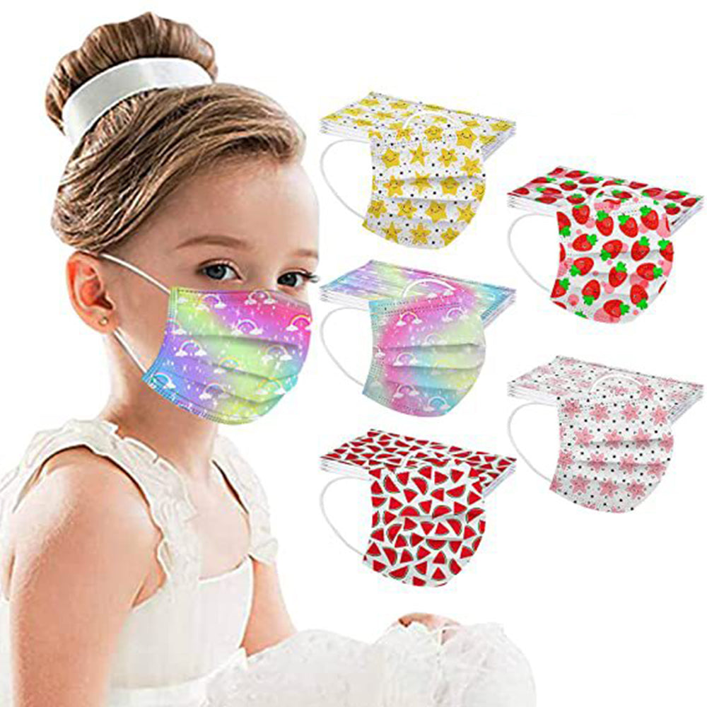 50Pcs Starry Sky Cartoon Kids Disposable Face Masks