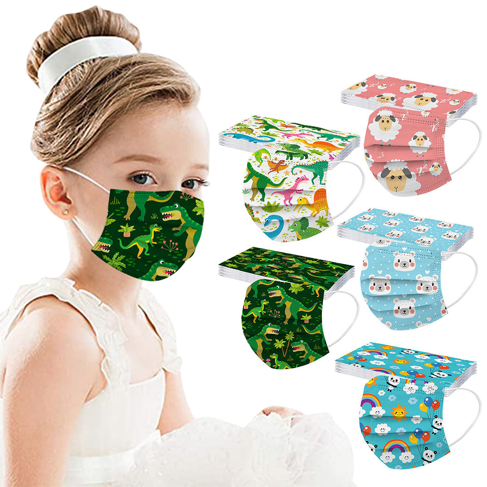 50Pcs Starry Sky Cartoon Kids Disposable Face Masks