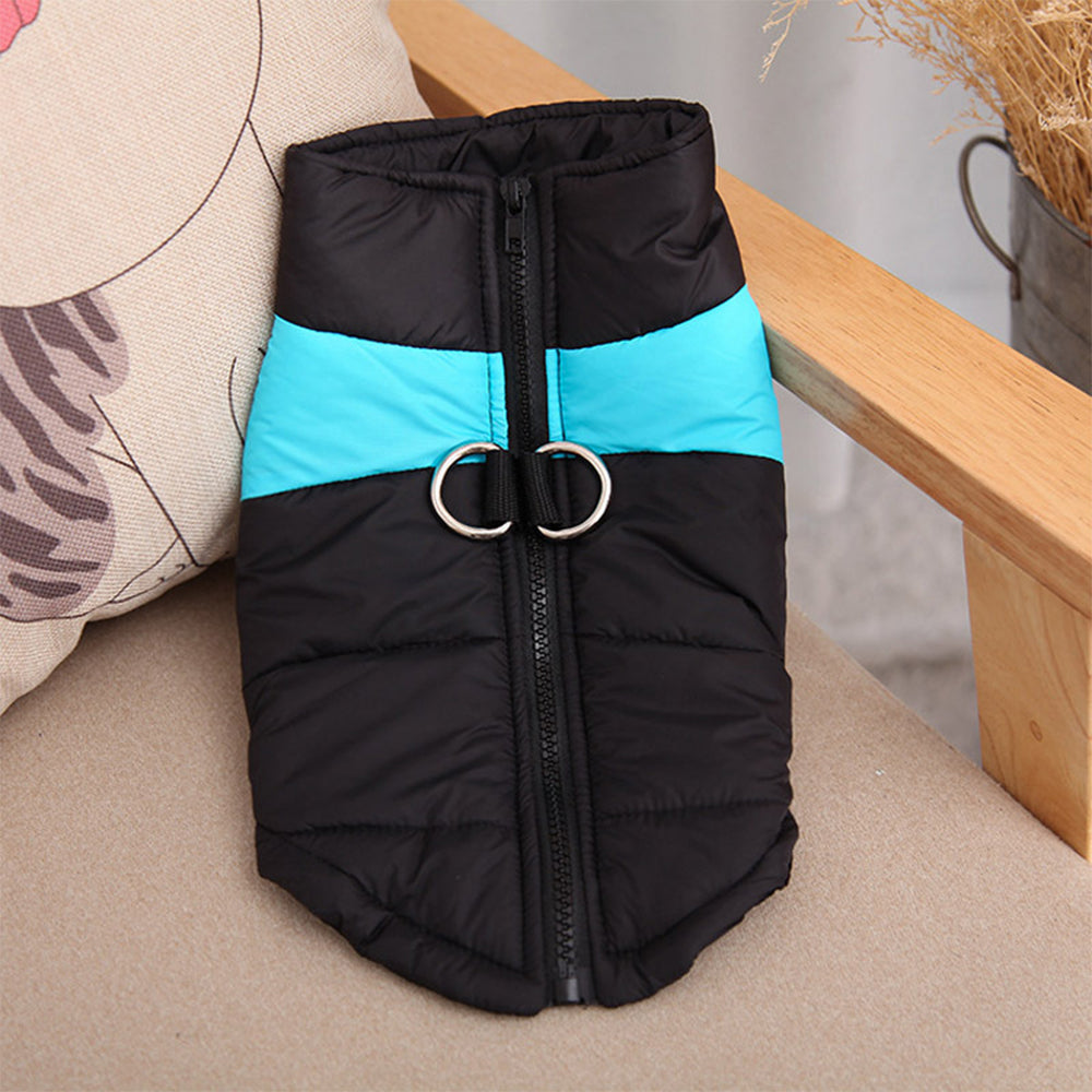 Waterproof Pet Clothing Cold Weather Dog Warm Vest Jacket Vest Coat-Blue