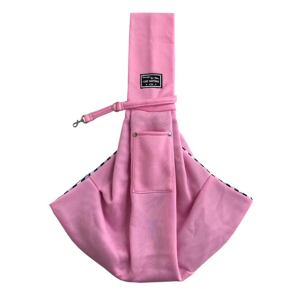 Reversible Pet Sling Carrier Dog Cat Puppy Travel Bag with Phone Holder Pocket