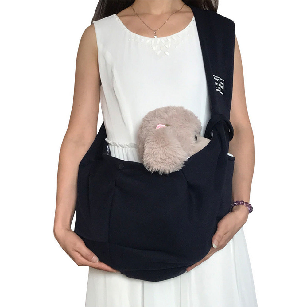 Reversible Pet Sling Carrier Dog Cat Puppy Travel Bag with Phone Holder Pocket