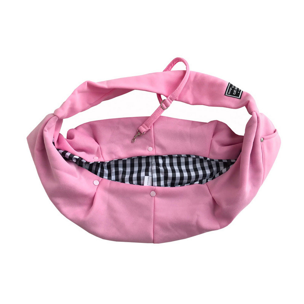 Reversible Pet Sling Carrier Dog Cat Puppy Travel Bag with Phone Holder Pocket
