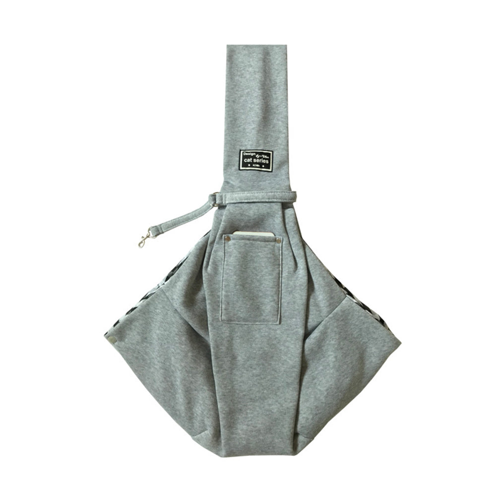 Reversible Pet Sling Carrier Dog Cat Puppy Travel Bag with Phone Holder Pocket