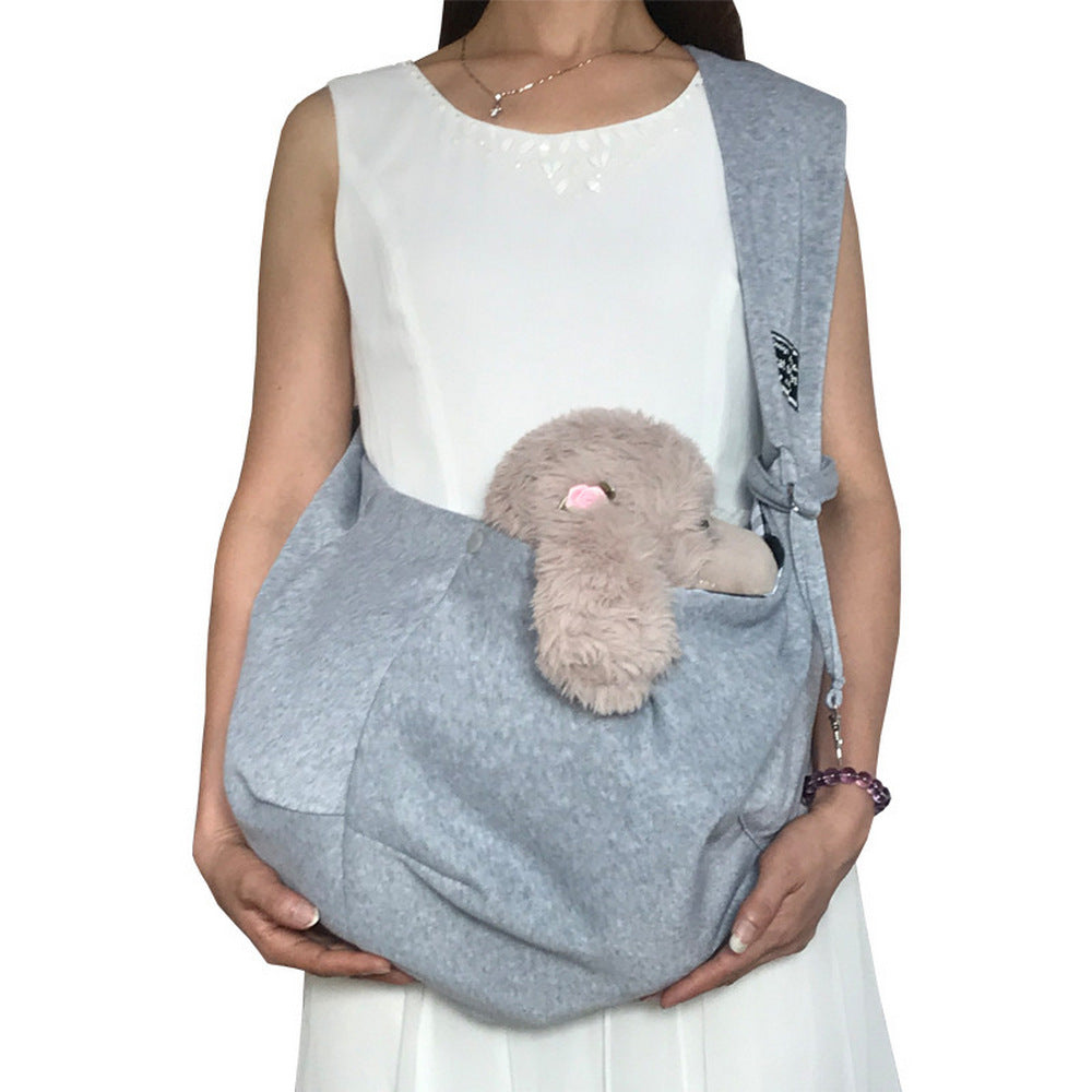 Reversible Pet Sling Carrier Dog Cat Puppy Travel Bag with Phone Holder Pocket