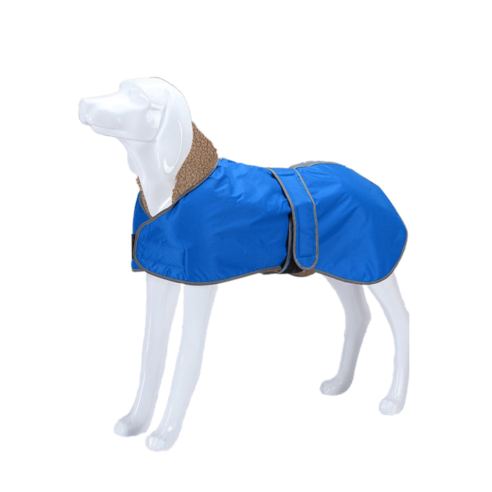 Dog Reflective Winter Jacket Extra Warm Raincoat-Blue