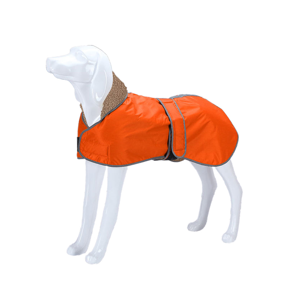 Dog Reflective Winter Jacket Extra Warm Raincoat-Orange