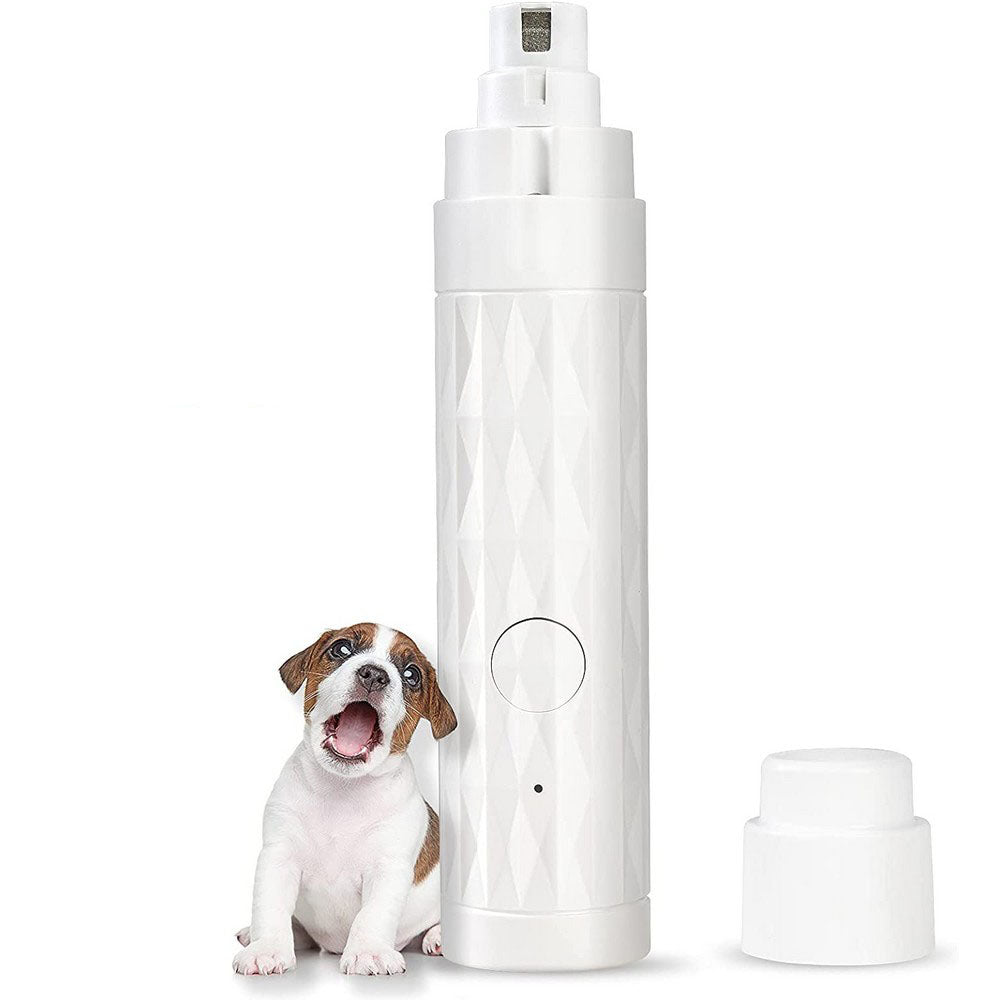 Pet Electric Nail Grinder Clippers Dog Cat LED Light Grooming Trimmer