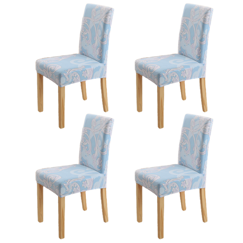 4Pcs Stretch Dining Room Chair Cover Wedding Banquet Seat Covers-Blue
