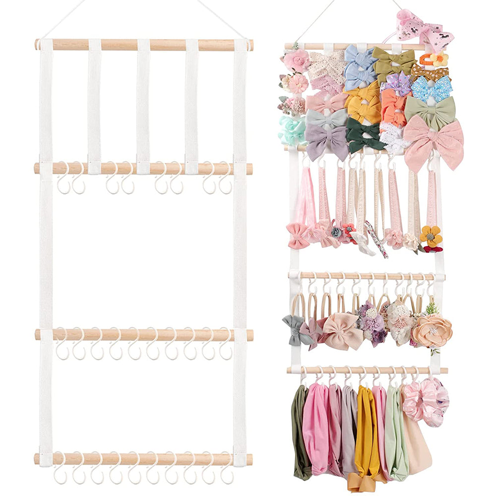 Headband Holder Hair Accessories Organizer for Girls with Hooks