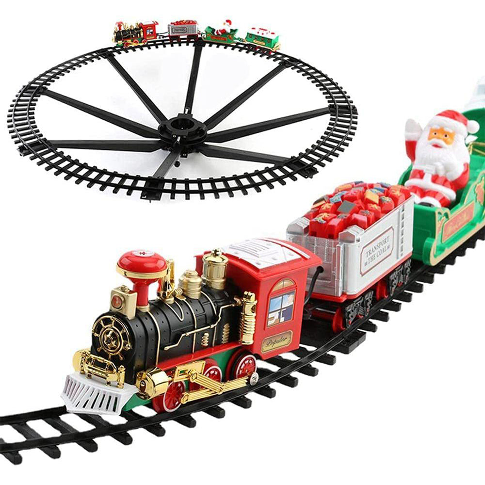 Christmas Electric Train Around Tree Toy Set with Lights