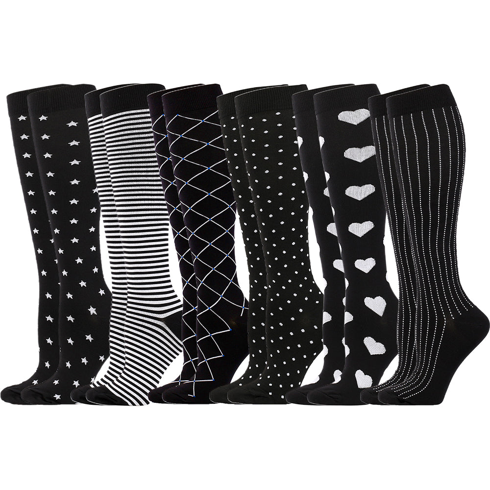6 Pairs of Sport Compression Socks for Men and Women