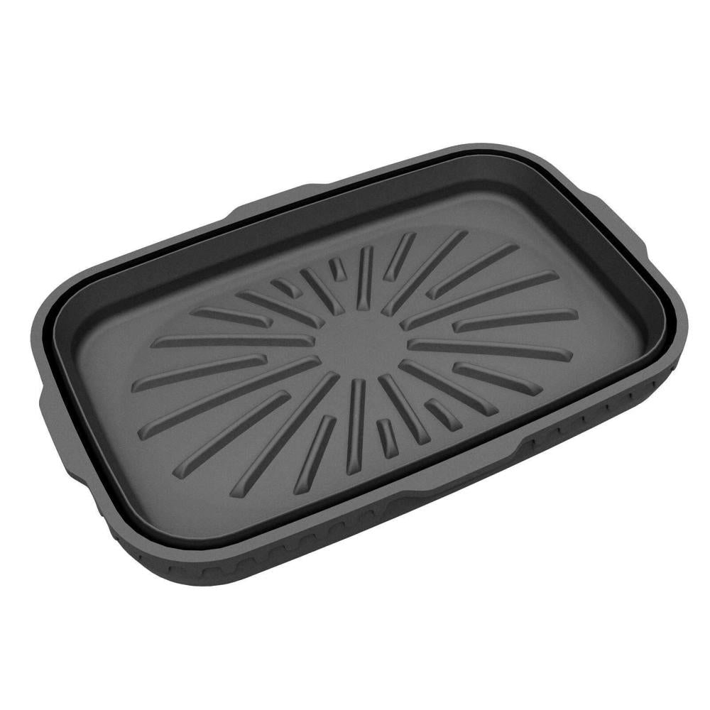 2Pcs Silicone Air Fryer Baking Pot Foldable Rectangular Oven Baking Tray Liner