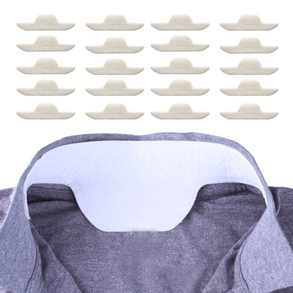 20pcs Disposable Collar Protector Sweat Shirt Neck Liner Pads