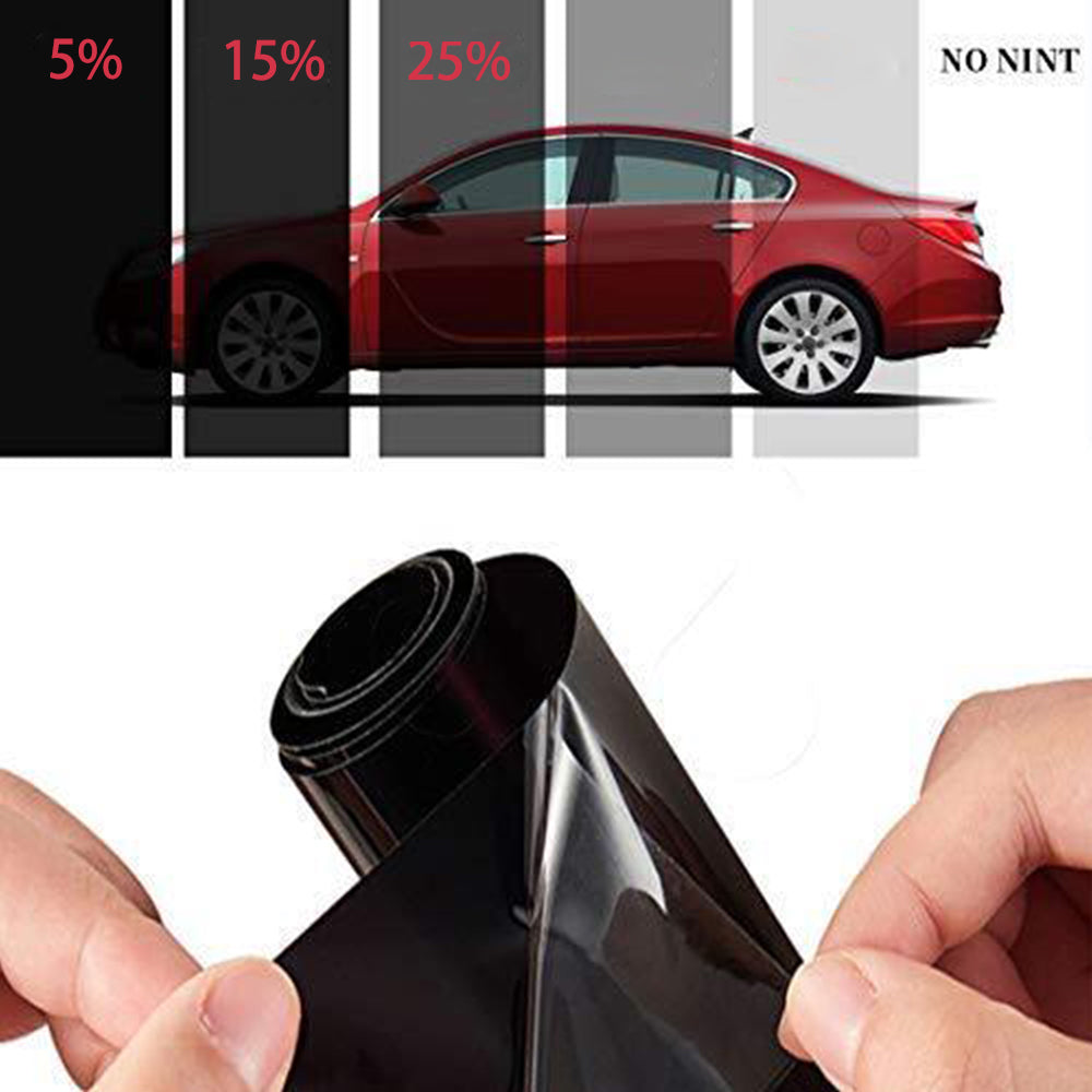 Heat UV Block Window Tint Adhesive Film Black Roll Auto Car-25% Visible Light Transmission