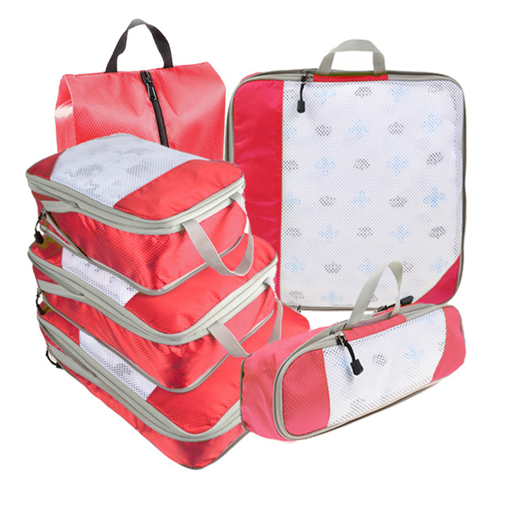 Set of 6Pcs Travel Storage Bags with Shoes Bag
