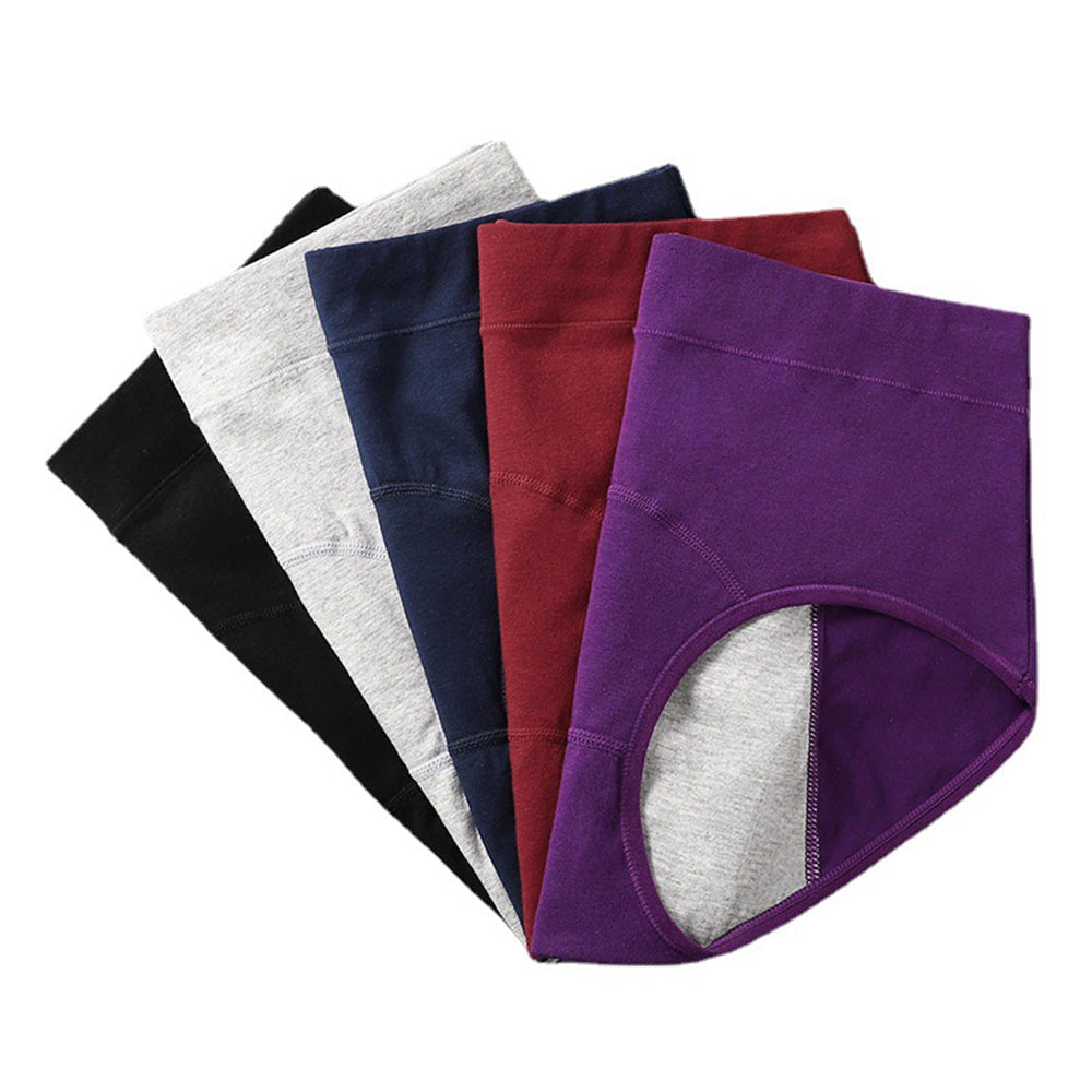 5Pcs Mid Waist Menstrual Leakproof Panties for Women