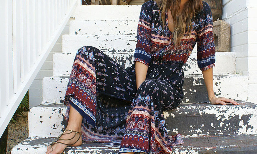 Boho Printed Maxi Dress