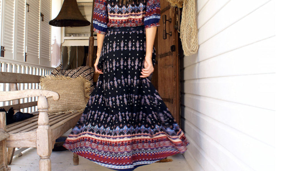 Boho Printed Maxi Dress