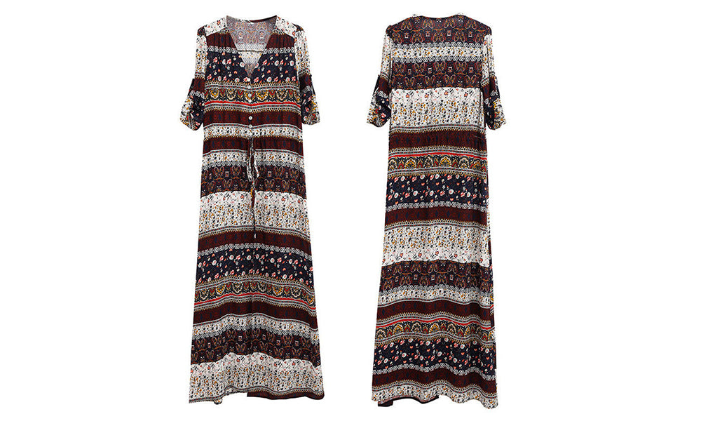 Boho Printed Maxi Dress