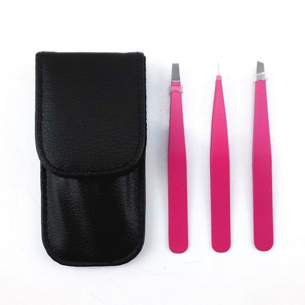Three-Piece Eyebrow Tweezers Set