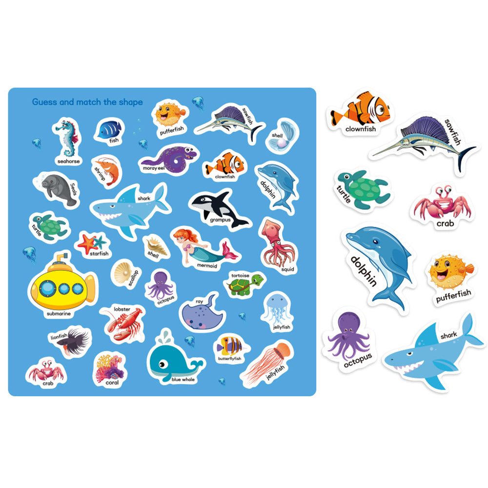 Early Learning Reusable Kids Educational Stickers Book