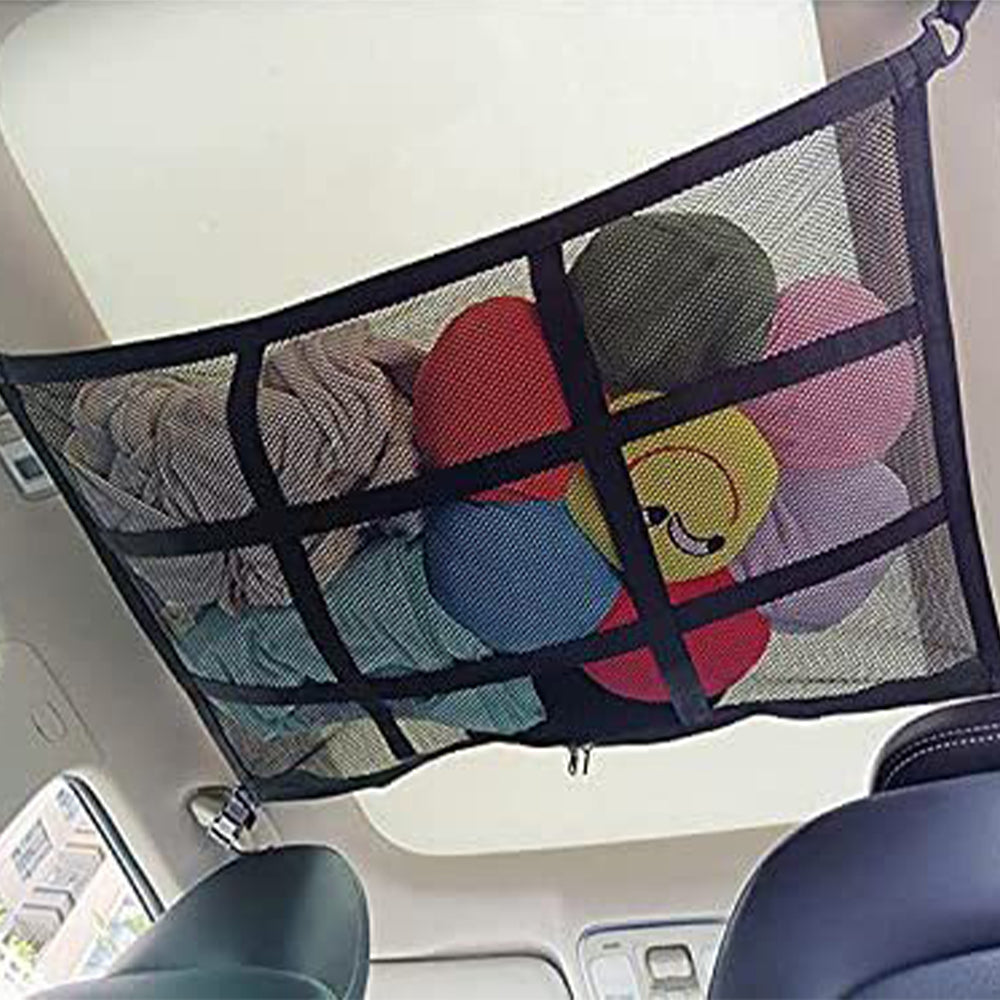 Universal Mesh Storage Bag Car Roof Ceiling Cargo Net Pouch Pockets For SUV Van