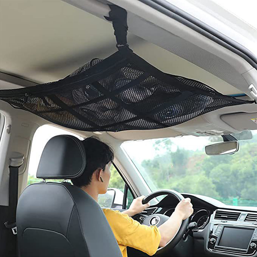 Universal Mesh Storage Bag Car Roof Ceiling Cargo Net Pouch Pockets For SUV Van