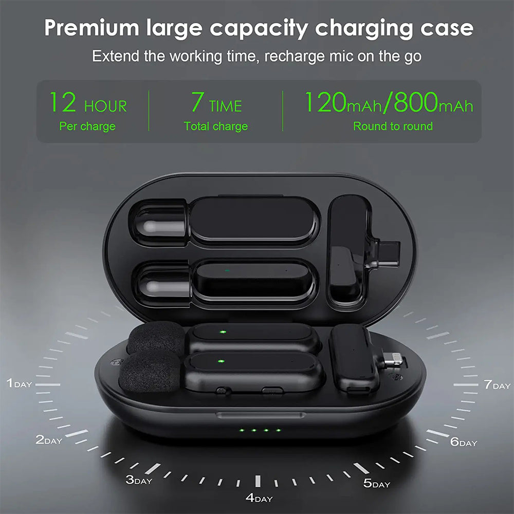 Wireless Lavalier Lapel Microphone-Lightning