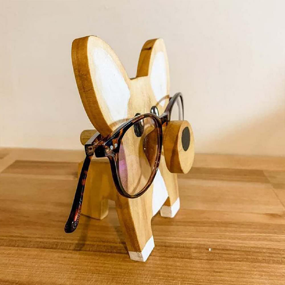 Animal Wooden Eyeglasses Holder-Corgi