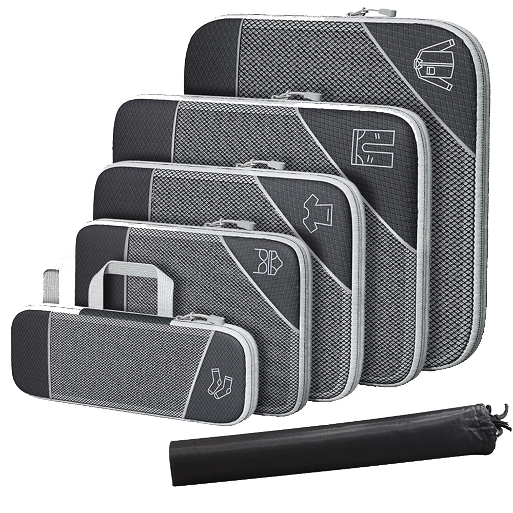 6Pcs Travel Compression Packing Cubes