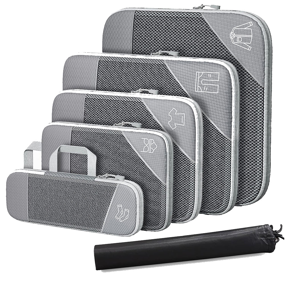 6Pcs Travel Compression Packing Cubes