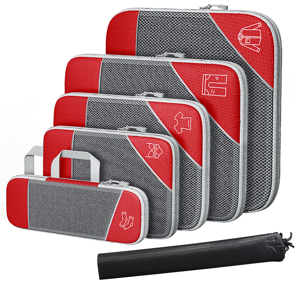 6Pcs Travel Compression Packing Cubes
