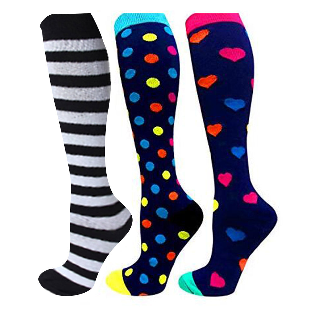 Knee-Length Printed Compression Socks