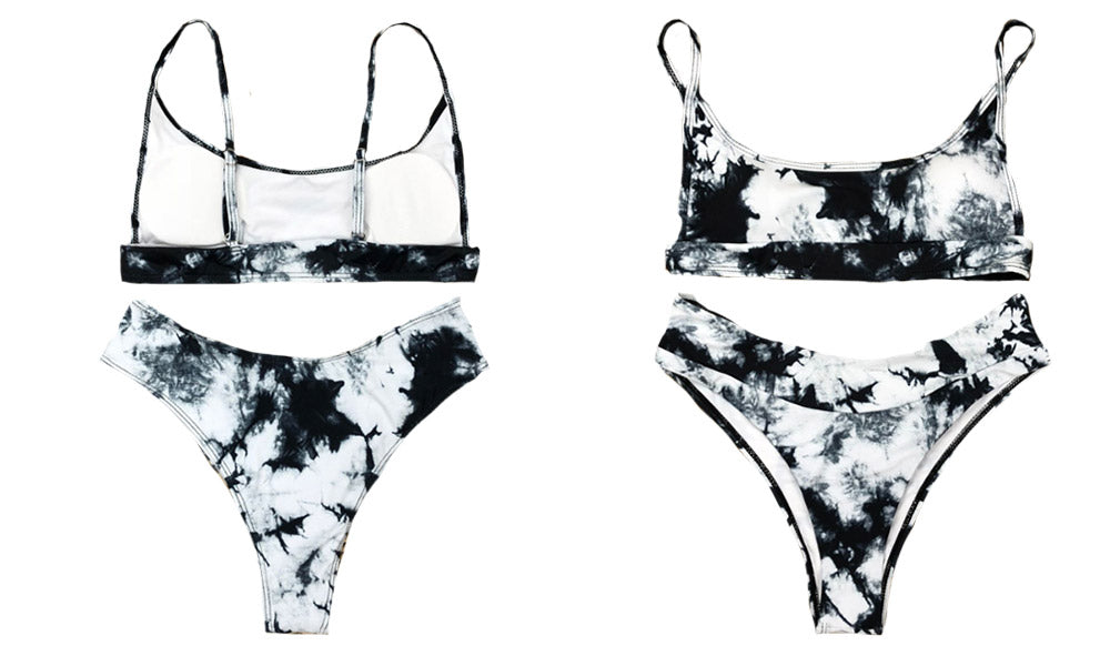 Women's Tie-Dye Bralette Bikini Set