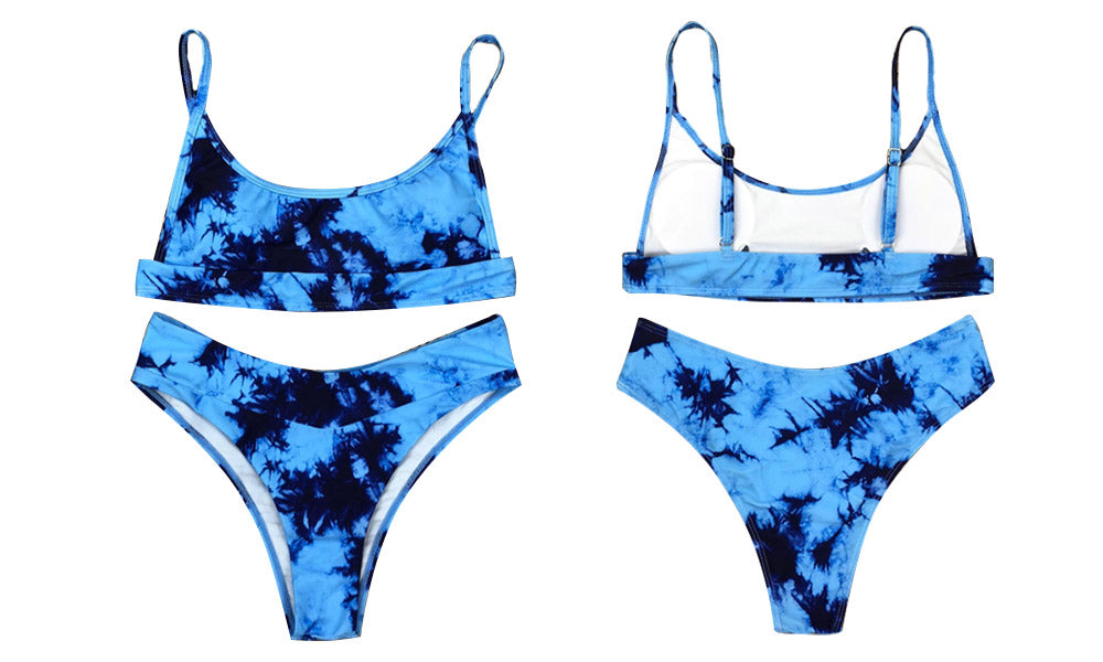 Women's Tie-Dye Bralette Bikini Set