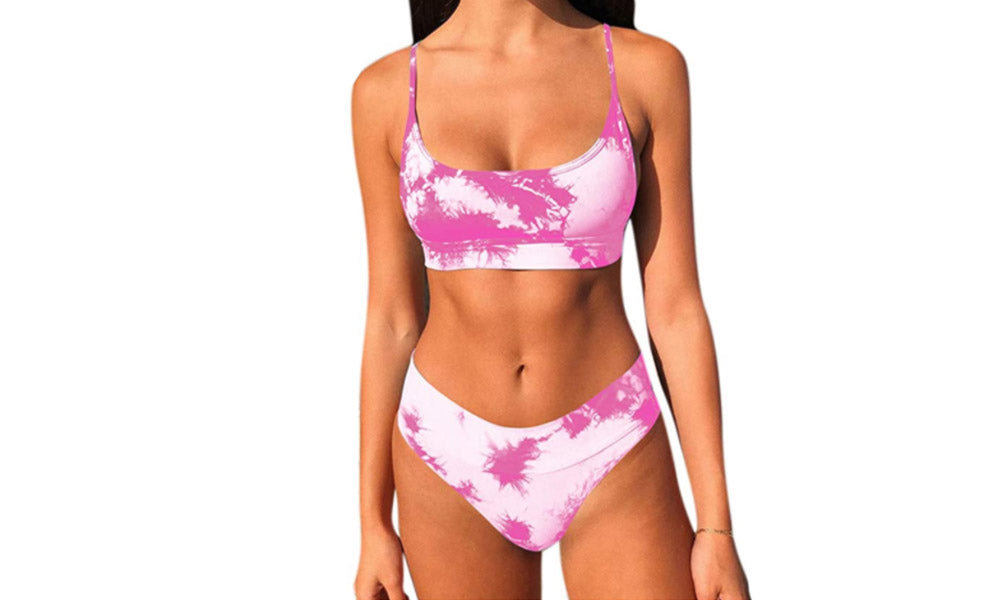 Women's Tie-Dye Bralette Bikini Set