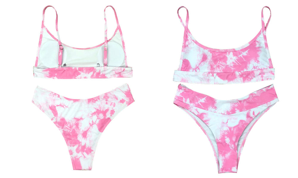Women's Tie-Dye Bralette Bikini Set